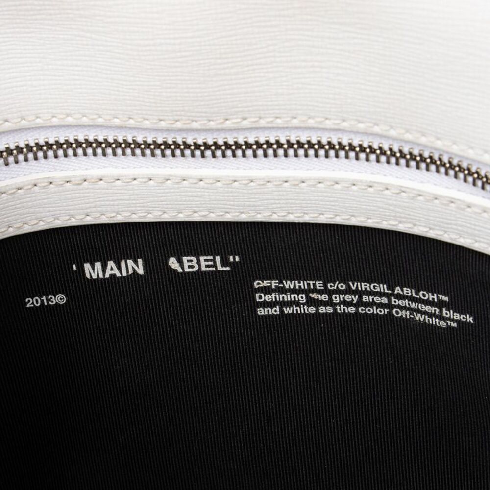 Off-White Leather Binder Clip Shoulder Bag - Picture 7 of 16